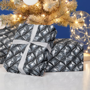 Papel De Presente Prata Natal esfestiva