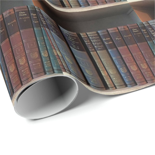 Papel De Presente Prateleira de Livros Personalizada para Amantes de (Ponta do rolo)