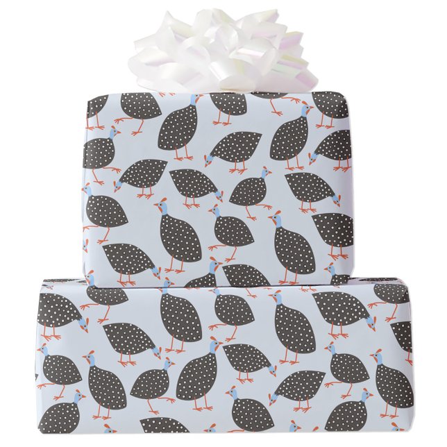 Papel De Presente Prato-do-pássaro-guineense (Guinea fowl fun bird wrapping paper roll)