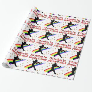 PAPEL DE PRESENTE PREFERENCIALMENTE A JOGAR SOFTBALL