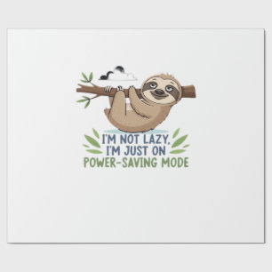 Papel De Presente Preguiçoso Bicho-Preguiça, não sou preguiçoso, est