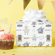 Prepare-se para Diversão Robô Feliz Aniversário In