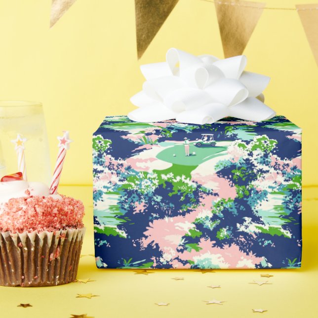 Papel De Presente Preppy Palm Beach Golf (Festa de aniversário)