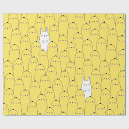 Papel De Presente Presente Alegre da Páscoa com Coelhinhos Fofos