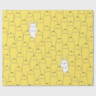 Papel De Presente Presente Alegre da Páscoa com Coelhinhos Fofos