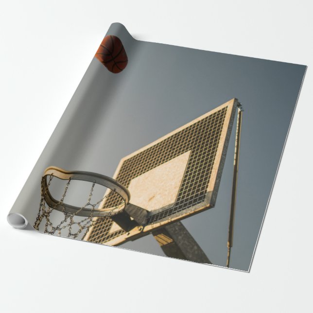 Papel De Presente Presente bonito de Basquete (Desenrolado)
