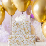 Papel De Presente Presente branco elegante e Dourado para o Damask<br><div class="desc">Eleve sua experiência de doação com nosso Legant White Damask e Dourado Accents Gift Wrapping Paper. Este belo papel de embrulho foi projetado para adicionar um toque de elegância e sofisticação aos seus presentes. A cor damasco branca combinada com os sotaques sutis de ouro cria um design versátil que é...</div>
