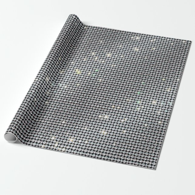 Papel De Presente presente brilhante, papel brilhante, cristal branc (Desenrolado)