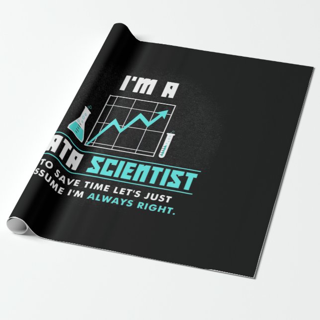 Papel De Presente Presente cientista | Sou Um Cientista Da Informaçã (Desenrolado)