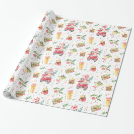 Papel De Presente Presente Colorido de Natal Caminhão Crianças Adult
