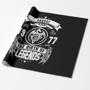 Papel De Presente Presente de agosto 1977 Nascimento Das Legendas