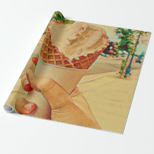 Papel De Presente presente de amante de sorvete