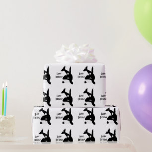 Papel De Presente Presente de Aniversário com Design de Baleia Assas