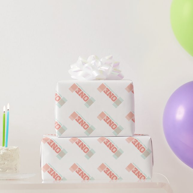 Papel De Presente Presente de Aniversário de 1 Ano para Menina com L (Presentes para festas)