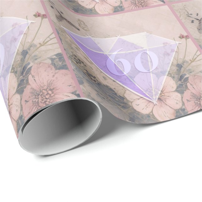 Papel De Presente Presente de Aniversário de Casamento de Diamante E (Ponta do rolo)