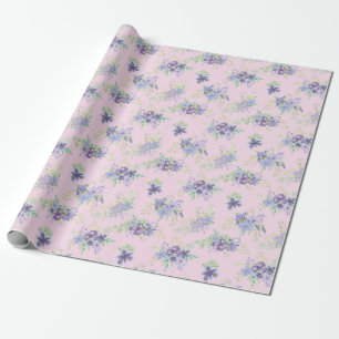 Papel De Presente Presente de aniversário de chá de noiva floral ros