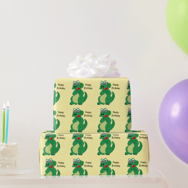 Papel De Presente Presente de aniversário de crocodilo de qualquer c (Presentes para festas)