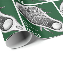 Papel De Presente Presente de Aniversário de Esportes de Lacrosse