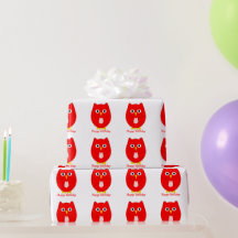 Presente de Aniversário Design Red Owl