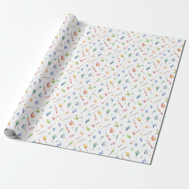 Papel De Presente Presente de aniversário | Eu Adoro Pescar (Desenrolado)