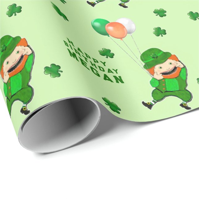 Papel De Presente Presente de aniversário irlandês (Ponta do rolo)