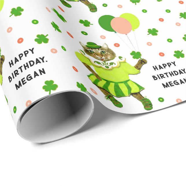 Papel De Presente Presente de aniversário irlandês (Ponta do rolo)