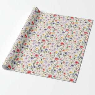 Papel De Presente Presente de aniversário Mola de Aquarela Sem Cos
