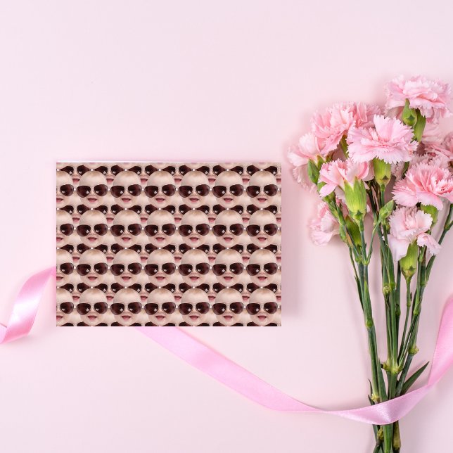 Papel De Presente Presente de Aniversário Natal Festa com Rosto Engr (Criador carregado)