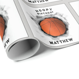 Papel De Presente Presente de Aniversário Personalizado para Basquet