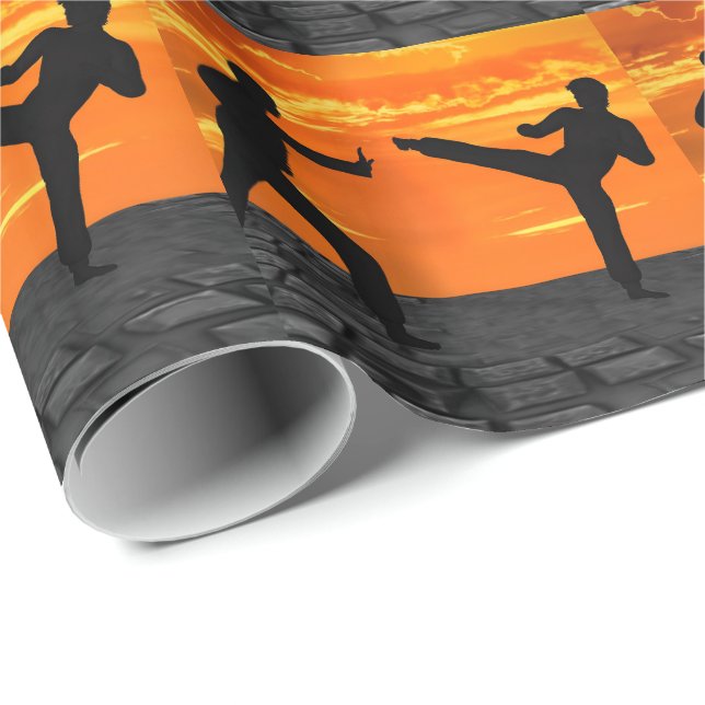 Papel De Presente Presente de Artes Marciais (Ponta do rolo)