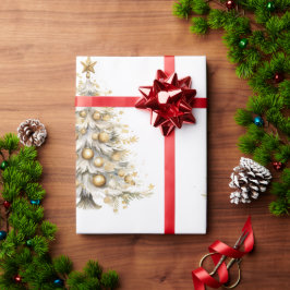 Papel De Presente Presente de Árvore Branca de Feriado de Natal Pers