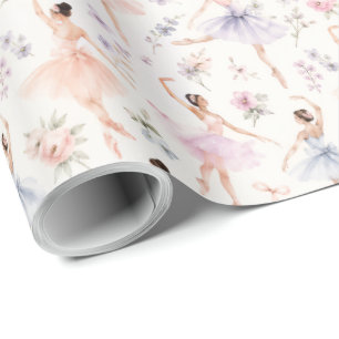 Papel De Presente Presente de Bailarina em Aquarela