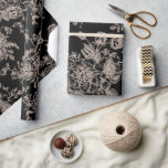 Papel De Presente Presente de Chinoiserie Preta<br><div class="desc">Quebra de presente de Chinoiserie negra. Elegante.</div>