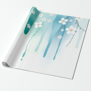 Papel De Presente Presente de Chuva de Primavera Flor de Abstracção