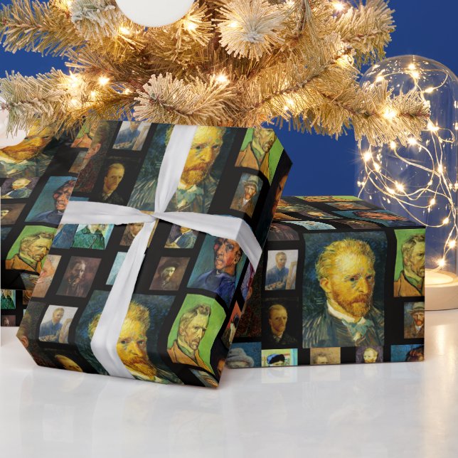 Papel De Presente Presente de Colagem de Selfies de Vincent van Gogh (Feriados)