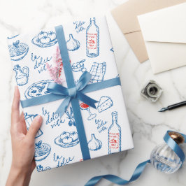 Papel De Presente Presente de Comida Italiana La Dolce Vita