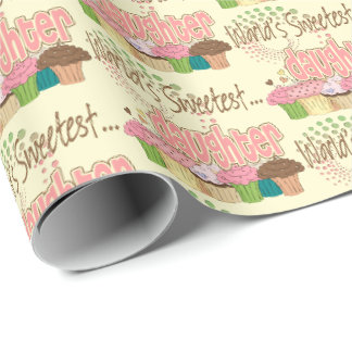 Papel De Presente Presente de Cupcake Pastel mais doce do mundo