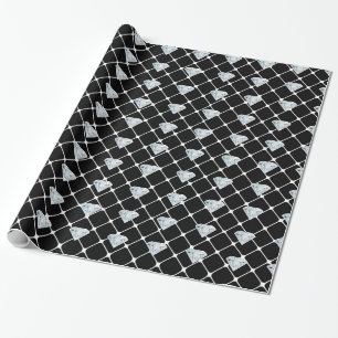 Papel De Presente Presente de Designer com Padrão de Diamantes Brilh
