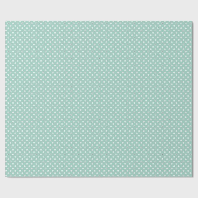 Papel De Presente Presente de dia de as mães | Daisies On Mint (Aberto)
