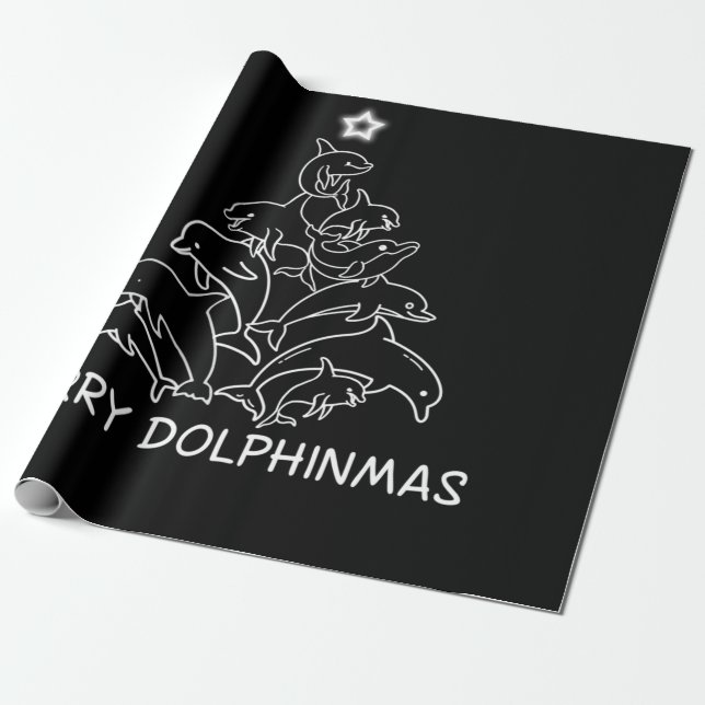 Papel De Presente Presente de Dolphin Lover| Dolphin Merry Christmas (Desenrolado)