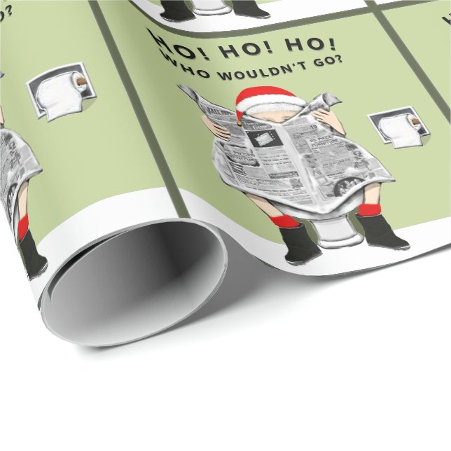 Papel De Presente Presente de Elefante Branco Feriado de Natal (Ponta do rolo)