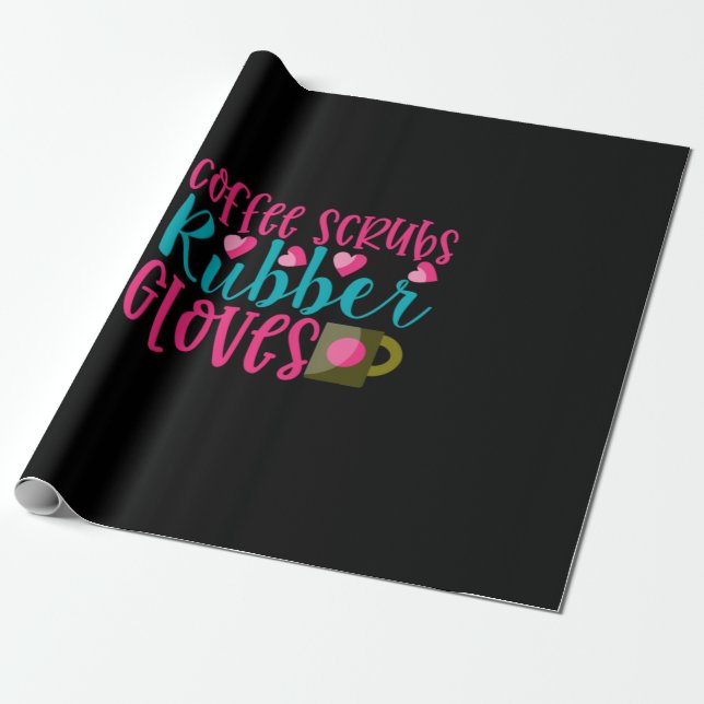 Papel De Presente Presente de Enfermeira | Luvas de Borracha para Es (Desenrolado)