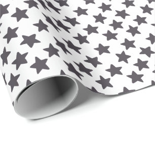 Papel De Presente Presente de Estrela de Natal Azul Marinho