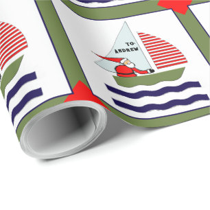 Papel De Presente Presente de Feriado à vela