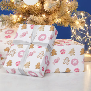 Papel De Presente Presente de Feriado de Pão de Gengala Personalizad