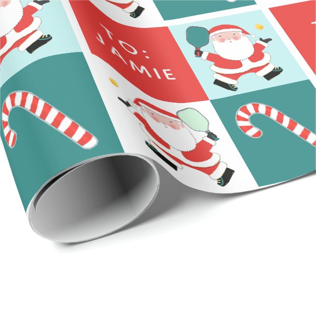 Papel De Presente Presente de Feriado de Pickleball Personalizado (Ponta do rolo)