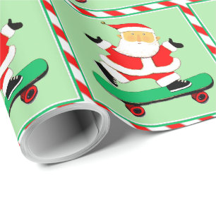 Papel De Presente Presente de Feriado de Skateboard