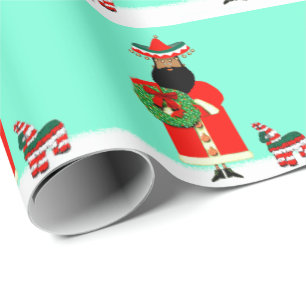Papel De Presente Presente de Feriado Feliz Navidad