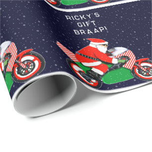Papel De Presente Presente de Feriado Motocross Motocross engraçado