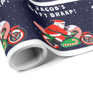 Papel De Presente Presente de Férias de Motocicleta Engraçado